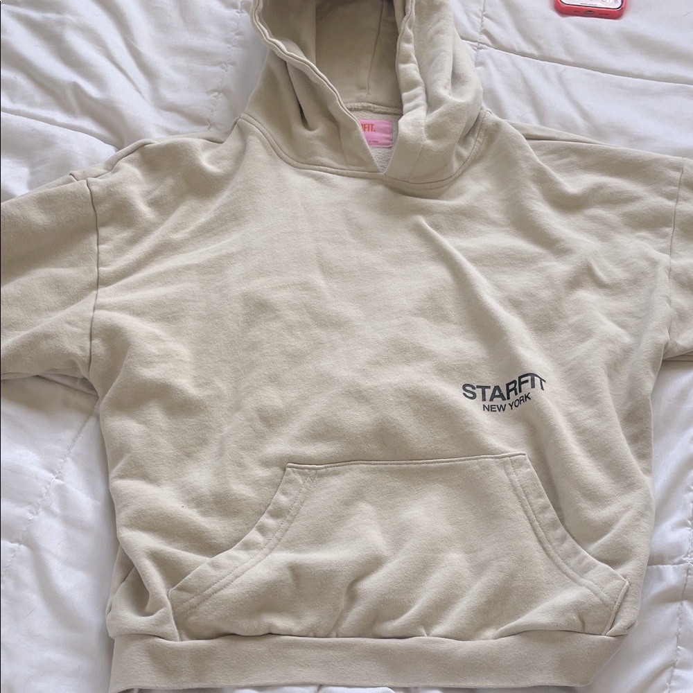 Starfit Beige Hoodie with Logo